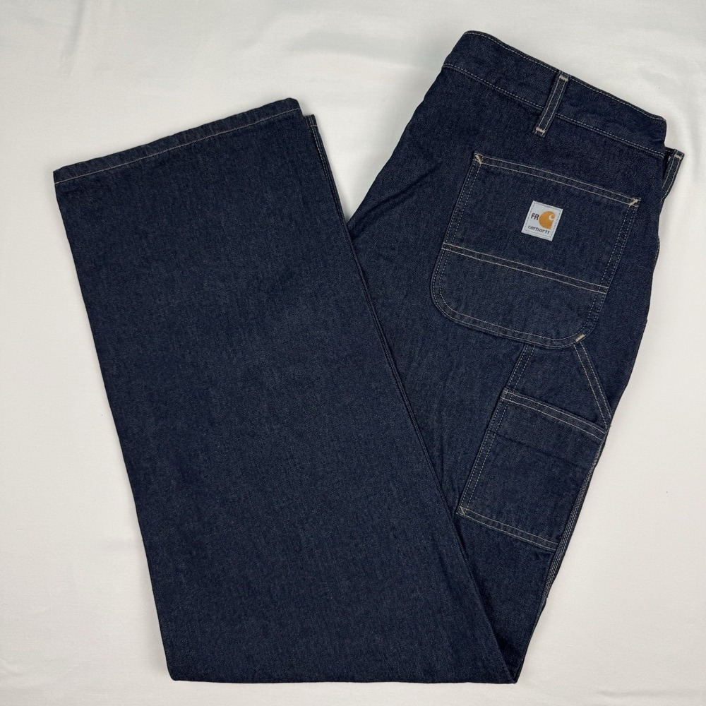 NWT Carhartt Flame Resistant FR Mens Blue Jeans 44X36 Denim Dungaree NFPA 2112